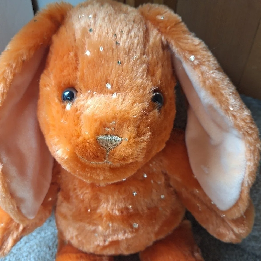 Build A Bear Pumpkin Spice Bunny Plush 2023 Tags Gold Flecks